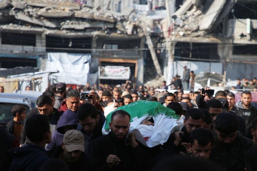 تشييع القيادي في القسام رائد سعد وثلاثة من رفاقه في مدينة غزة