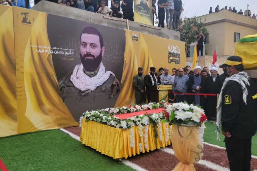 حزب الله يشيّع الشهيد الشيخ حسين ذيب في معركة