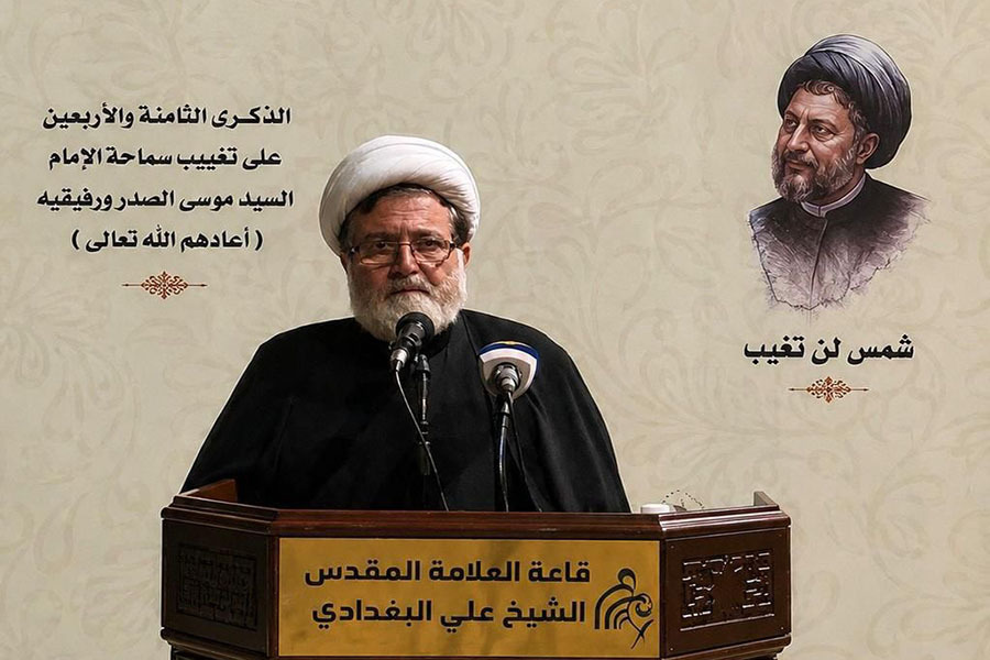 في ذكرى تغييب الإمام الصدر.. البغدادي: على العهد باقون متمسكون بالمقاومة
