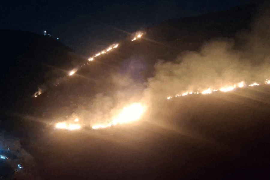 لبنان| حريق كبير بين المعنية وسبلين في إقليم الخروب