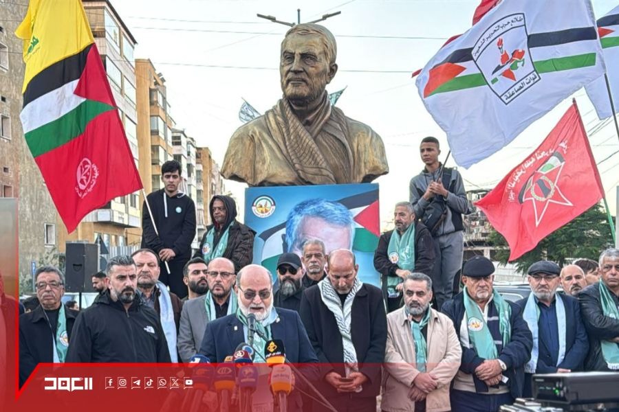 لجنة دعم المقاومة في فلسطين تنظّم مسيرة على طريق المطار بذكرى اللواء سليماني