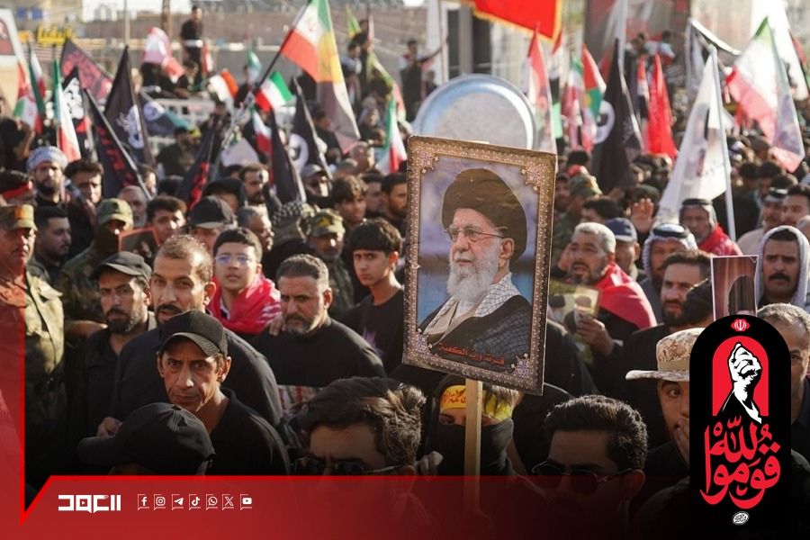 لقطات من التشييع الحاشد للقائد الشهيد في النجف الأشرف