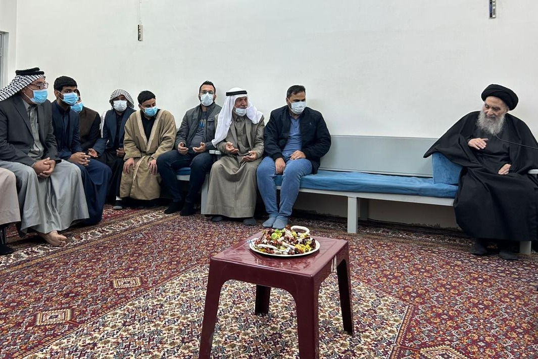 السيد السيستاني يستأنف نشاطه بعد تعافيه من  الإنفلونزا 