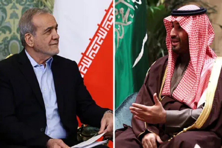 بزشكيان وابن سلمان يؤكدان على تطوير العلاقات بين إيران والسعودية