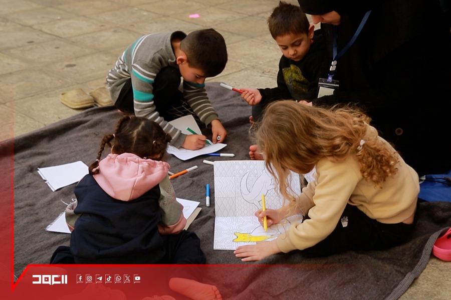 مبادرة تفريغ نفسي من كشافة المهدي (عج) للأطفال النازحين