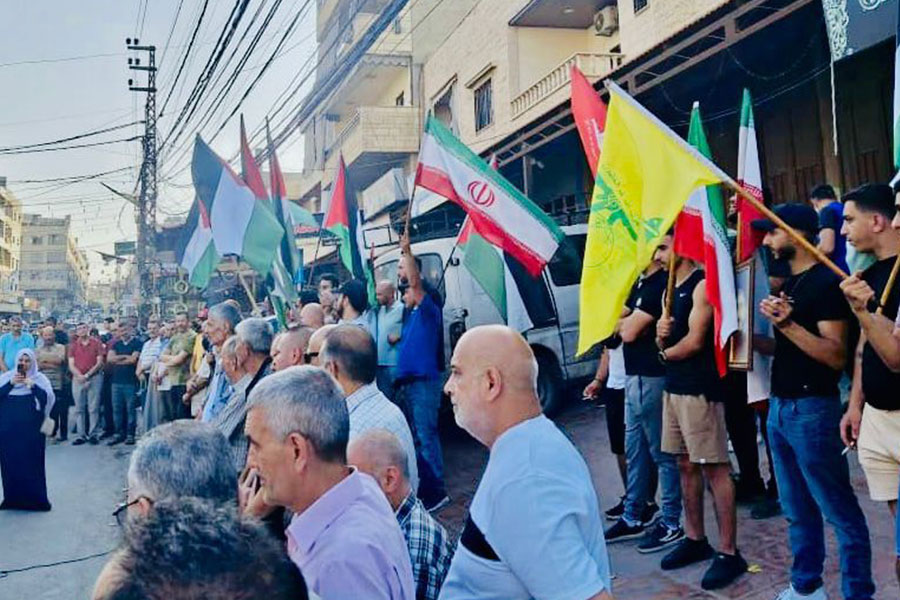 المخيمات الفلسطينية في الشمال تتضامن مع الجمهورية الإسلامية الإيرانية 