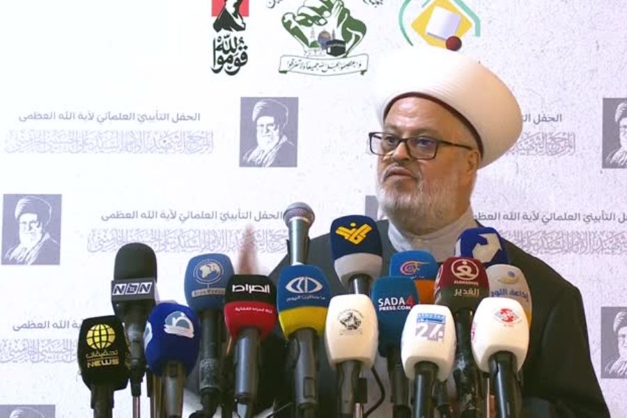  فيديو| كلمة الشيخ زهير جعيد في الحفل التأبيني العلمائي للإمام الشهيد الخامنئي