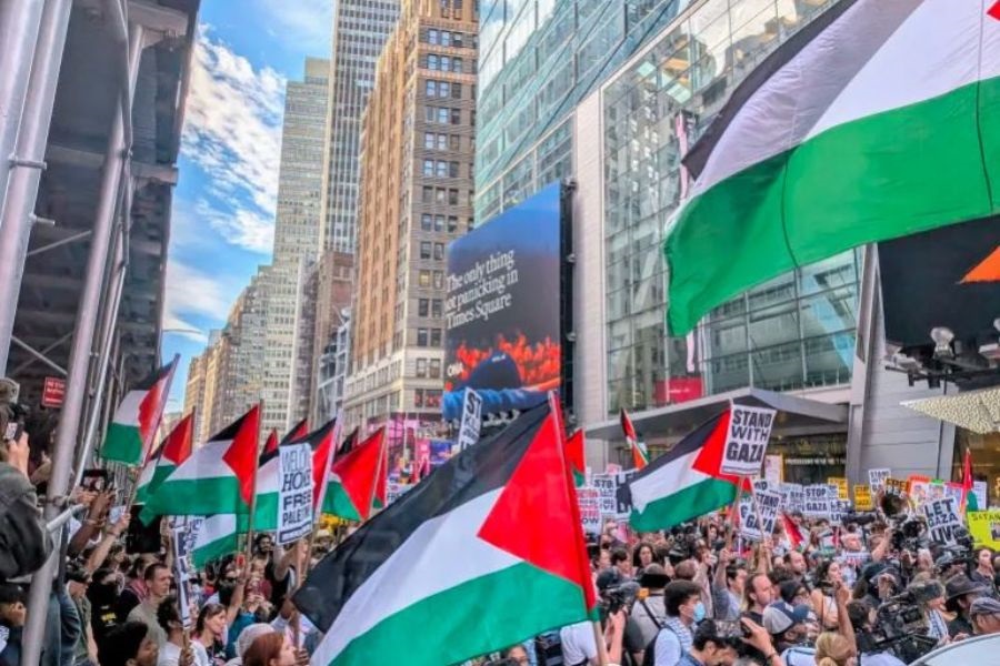 احتجاجات في نيويورك تزامنًا مع خطاب نتنياهو في الأمم المتحدة