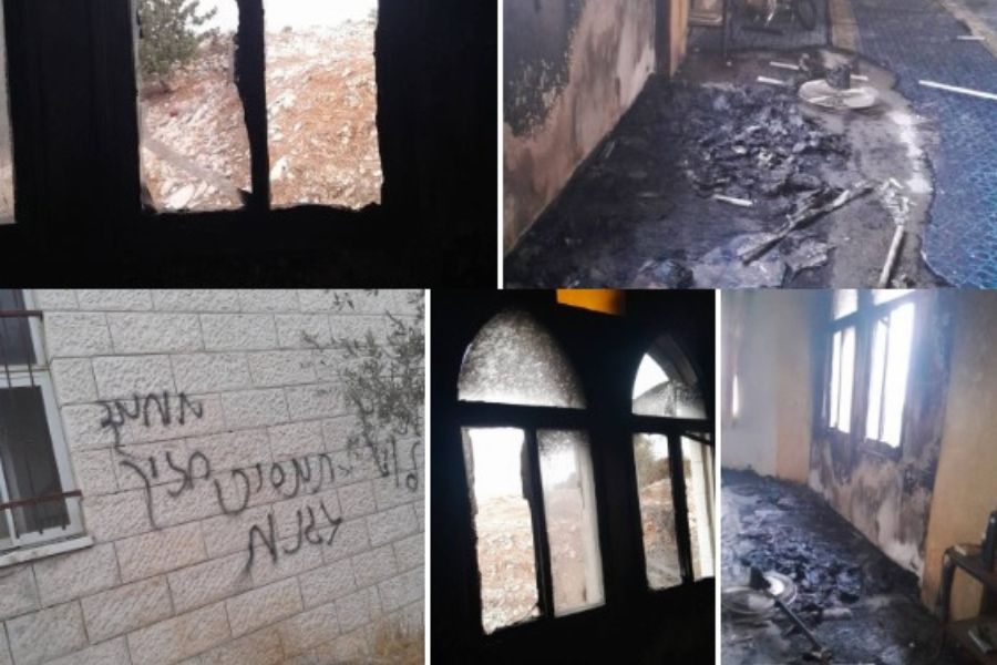 مستوطنون يحرقون مسجدًا في سلفيت ووزارة الأوقاف: همجية شرسة