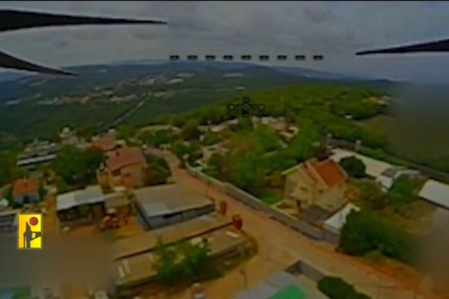 فيديو:  أبابيل المقاومة الإسلامية فوق مستوطنة 