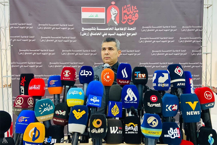 اللجنة الإعلامية الخاصة بتشييع الإمام الخامنئي تعلن مسار تشييع جثمانه في العراق