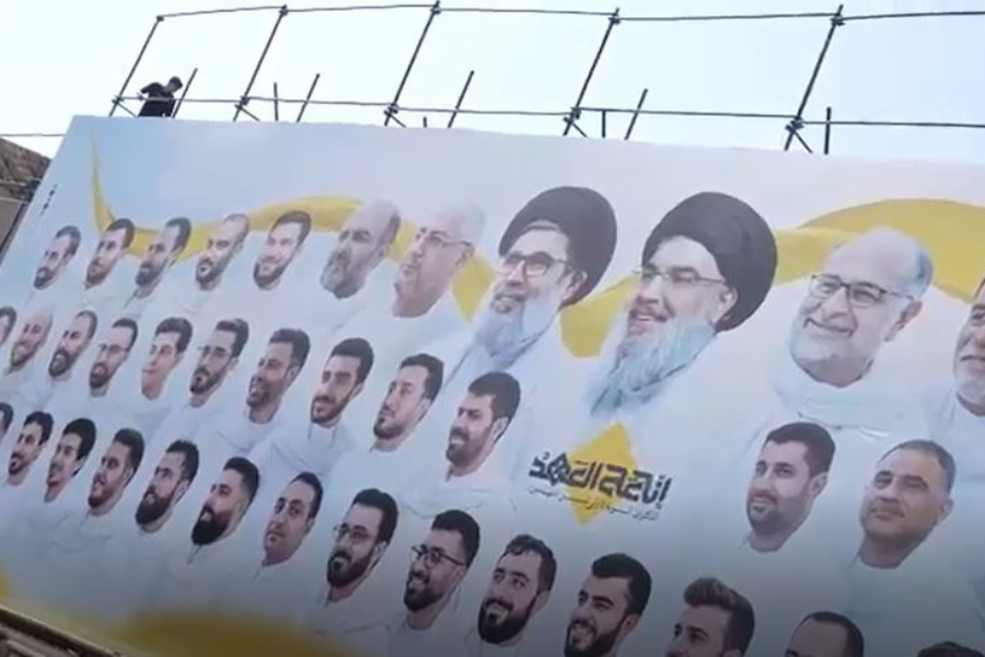 جاتب من التحضيرات للحفل المركزي عند مرقد سيد شهداء الأمة في بيروت 