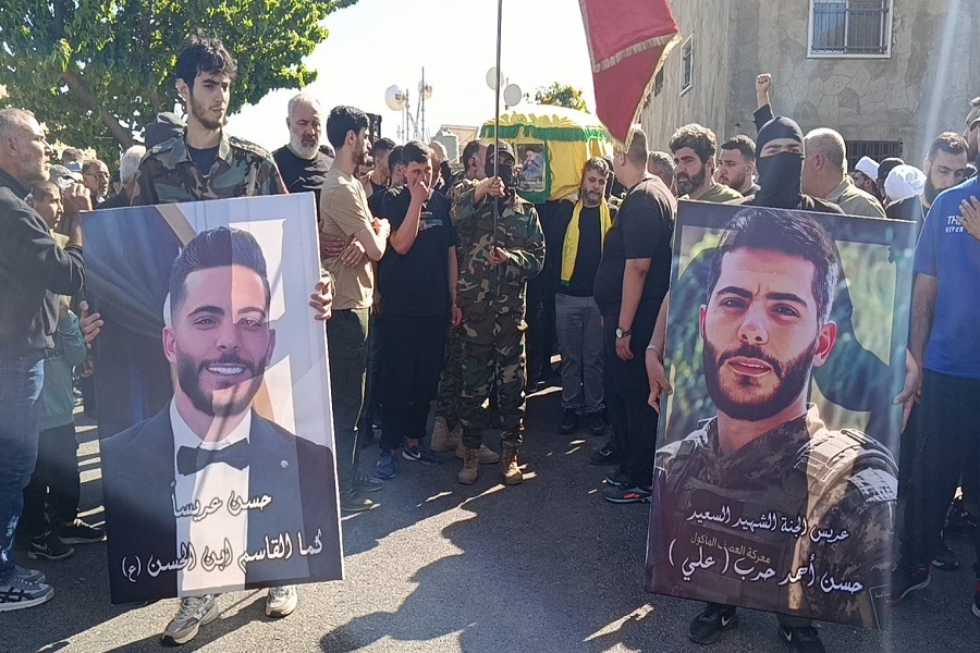 بالصور| حزب الله وأهالي نفحة يشيعون الشهيد السعيد حسن أحمد حرب أمهز (علي) 