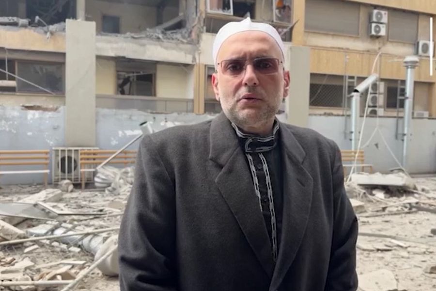 الأمين العام لحركة الأمة من أمام المبنى المستهدف في الغبيري: بيئة المقاومة متماسكة