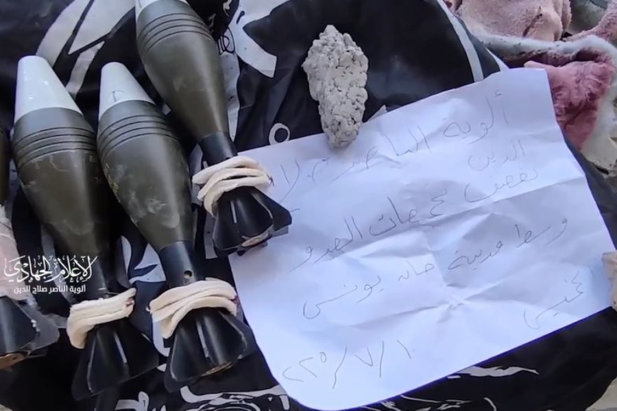  ألوية الناصر صلاح الدين تقصف تجمعًا لجنود وآليات العدو وسط خان يونس 