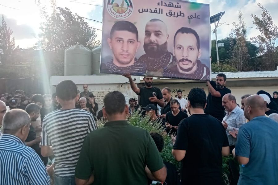 إحياء الذكرى الأولى لكوكبة من الشهداء على طريق القدس في مخيم البداوي