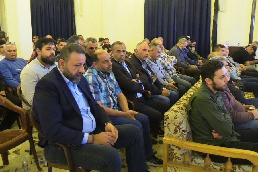 حزب الله ينظّم احتفالًا تأبينيًا عن روح الشهيد محمد رضا سماحة في شمسطار 