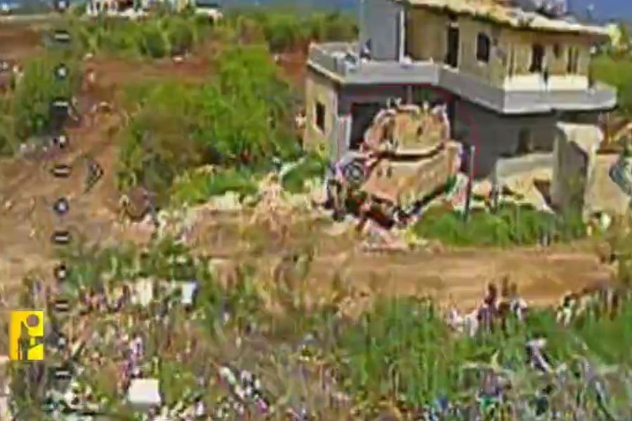 فيديو: عملية استهداف المقاومة الإسلامية دبّابة ميركافا في بلدة البيّاضة