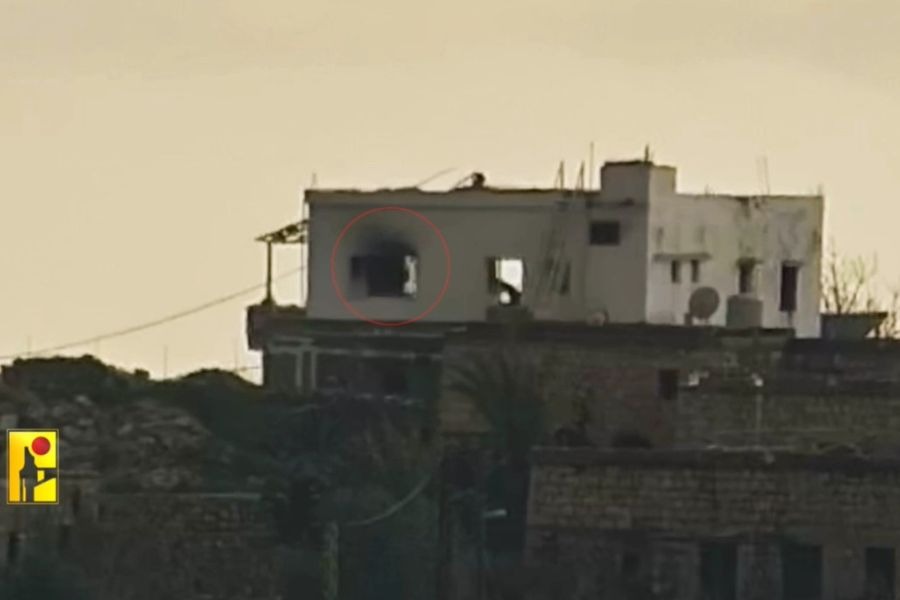 مشاهد من عملية استهداف المقاومة الإسلامية منزلًا يتمركز فيه جنود العدو في بلدة القوزح