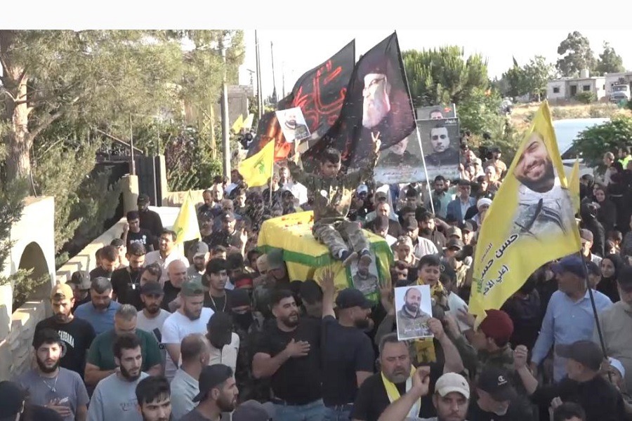 حزب الله يشيّع الشهيد حيدر شيبان مدلج (أبو صالح) في بلدة القصر