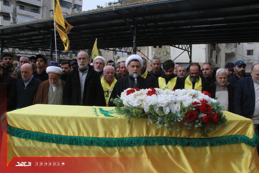 تشييع الشهيد محمد أحمد يوسف في روضة جنة الزهراء (ع) في الكفاءات