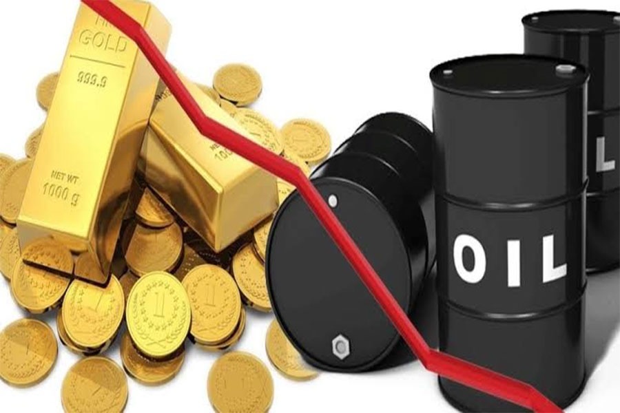  انخفاض أسعار الذهب وارتفاع النفط