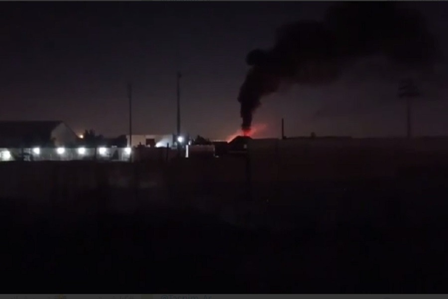 مسيرات المقاومة العراقية تشعل حرائق ضخمة في شركات أميركية في البصرة 