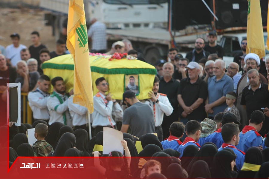 بالصور| حزب الله يشيّع الشهيد المجاهد علي هاني أخضر في بلدة جبشيت