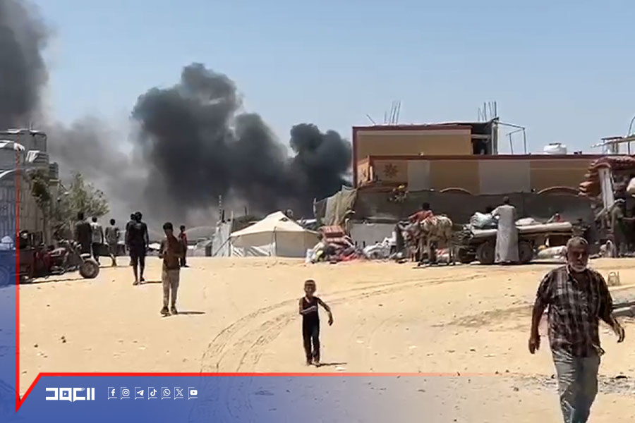 الاحتلال يحرق خيام النازحين في خان يونس جنوبي قطاع غزة
