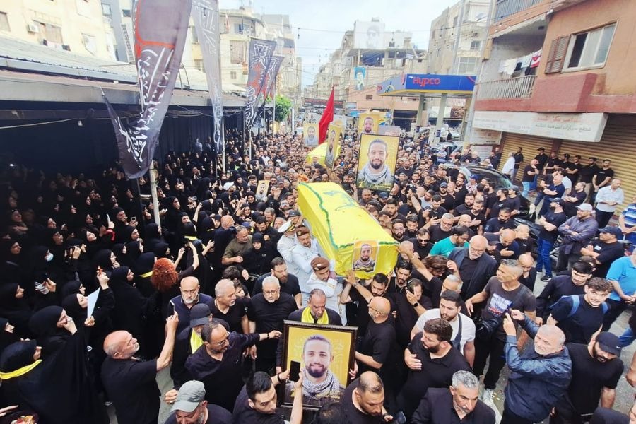 بالصور| حزب الله شيّع ثلة من الشهداء في الضاحية الجنوبية لبيروت