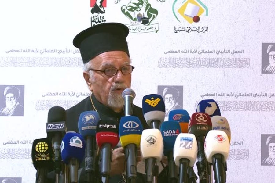  فيديو| كلمة الأب إبراهيم شاهين في الحفل التأبيني العلمائي للإمام الشهيد الخامنئي