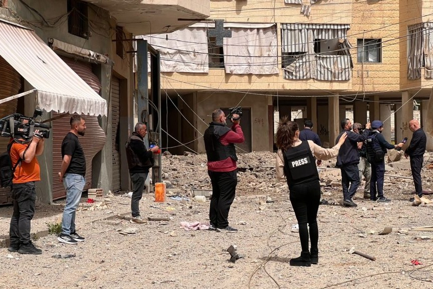 حزب الله نظم جولة إعلامية لتفقد آثار العدوان 