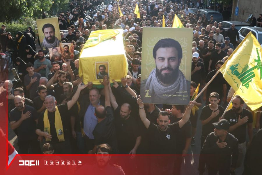 بالصور| حزب الله يشيّع الشهيد الشيخ محمد حسين علي شحرور في بيروت