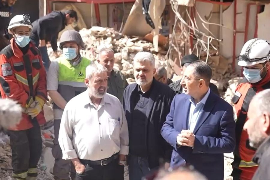 زيارة للحاج حسن وبرو لحيّ السلم: تفقد للأضرار وتأكيد على خيار المقاومة