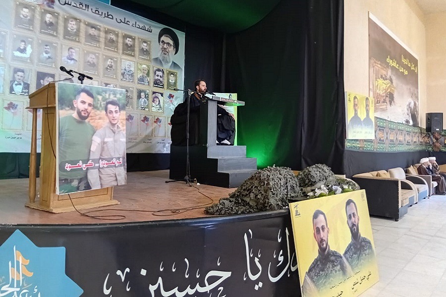 حزب الله يقيم احتفالًا تأبينيًا للشهيدين علي جميل شمص وحيدر شمص في بوداي