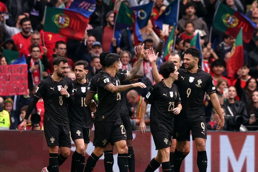 بغياب رونالدو.. البرتغال تفوز بتسعة أهداف على أرمينيا وتتأهل إلى كأس العالم