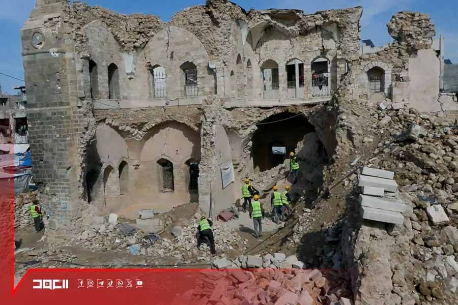 قصر الباشا بغزة .. بدء أعمال الترميم بعد تدميره وسرقة قطعه الأثرية