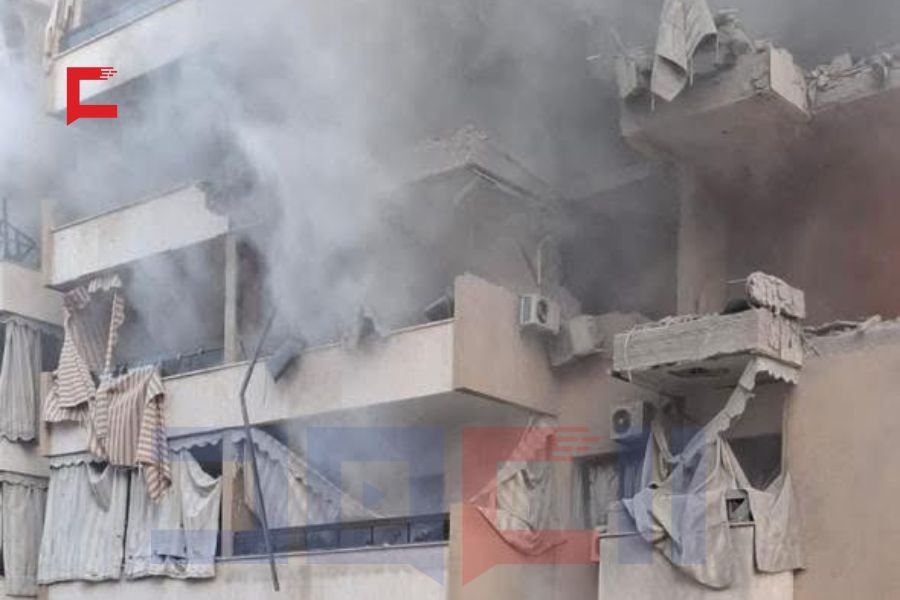 عدوان صهيوني سافر يستهدف مبنى سكنيًا في حارة حريك بالضاحية الجنوبية 
