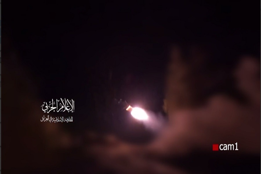 مشاهد من إطلاق المقاومة الإسلامية في العراق للطيران المسير باتجاه قواعد الاحتلال