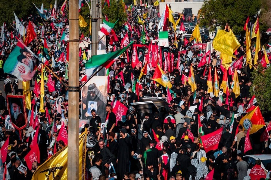 بالصور| انطلاق موكب تشييع جثمان الإمام الشهيد في النجف الأشرف