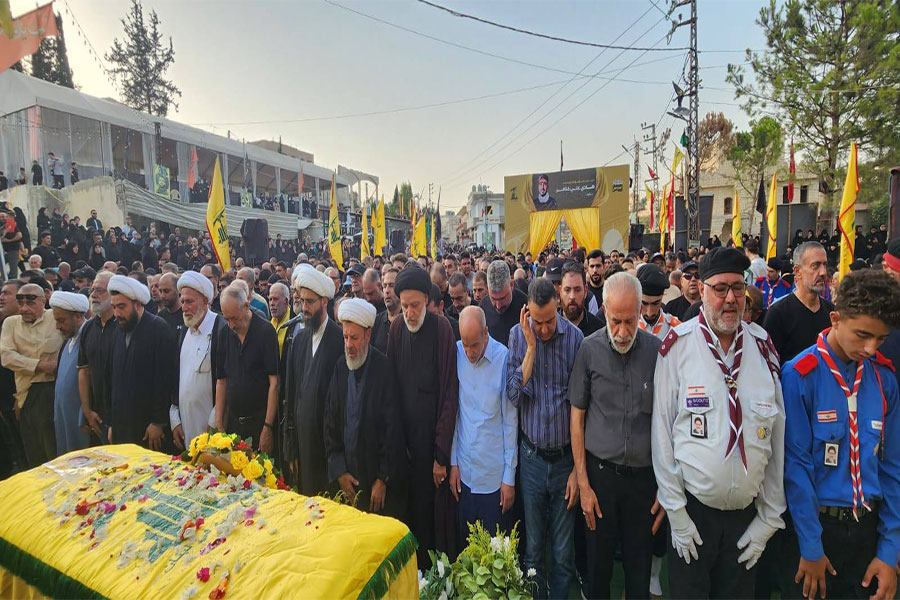 حزب الله وجماهير المقاومة يشيّعون الشّهيد هادي خنافر في عيناثا