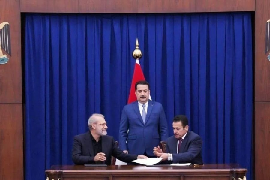 لاريجاني يزور العراق ويلتقي السوداني.. تعزيز العلاقات واتفاقية للتنسيق الأمني للحدود