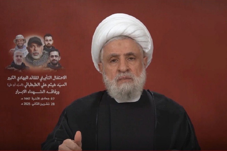 موقف الشيخ قاسم من جريمة العدو باغتيال القائد الجهادي الكبير الشهيد السيد الطبطبائي