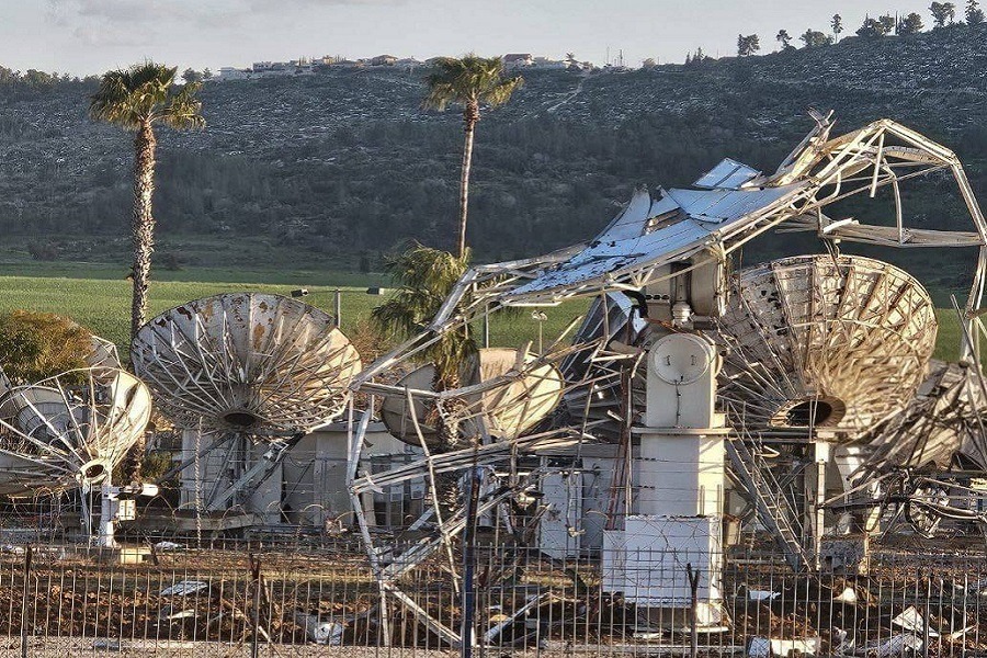 فيديو| المقاومة الإسلامية دمّرت محطّة الاتّصالات الفضائيّة للعدو في 