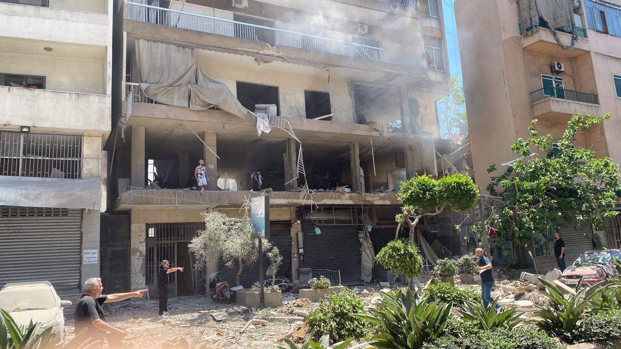 بالصور: العدوان الصهيوني على الغبيري في الضاحية الجنوبية 