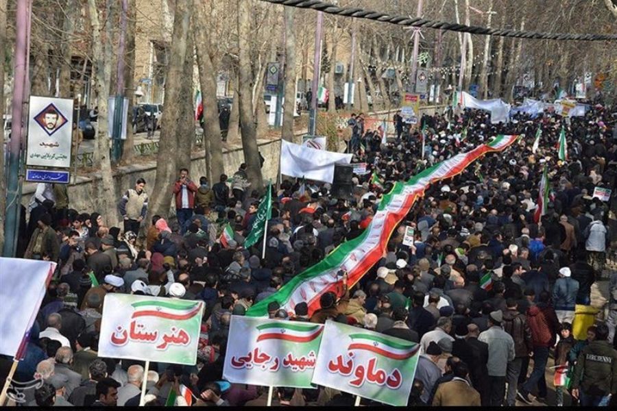 مسيرات مليونية في إيران ضد أعمال مثيري الشغب ودعمًا للقيادة الإيرانية