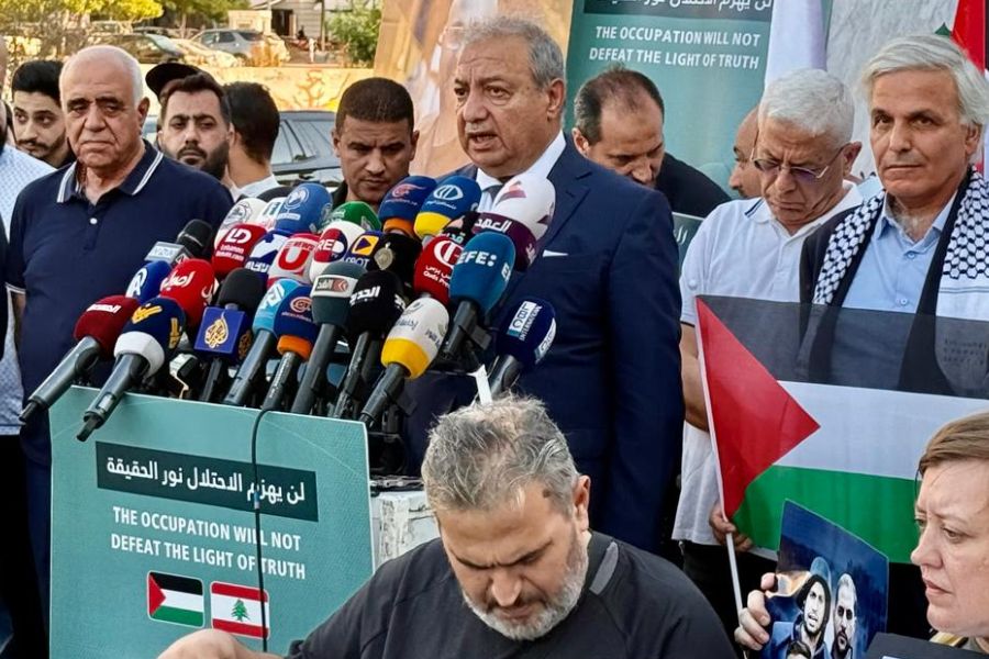 وقفة تضامنية من وسط بيروت مع الإعلاميين الفلسطينيين في غزة