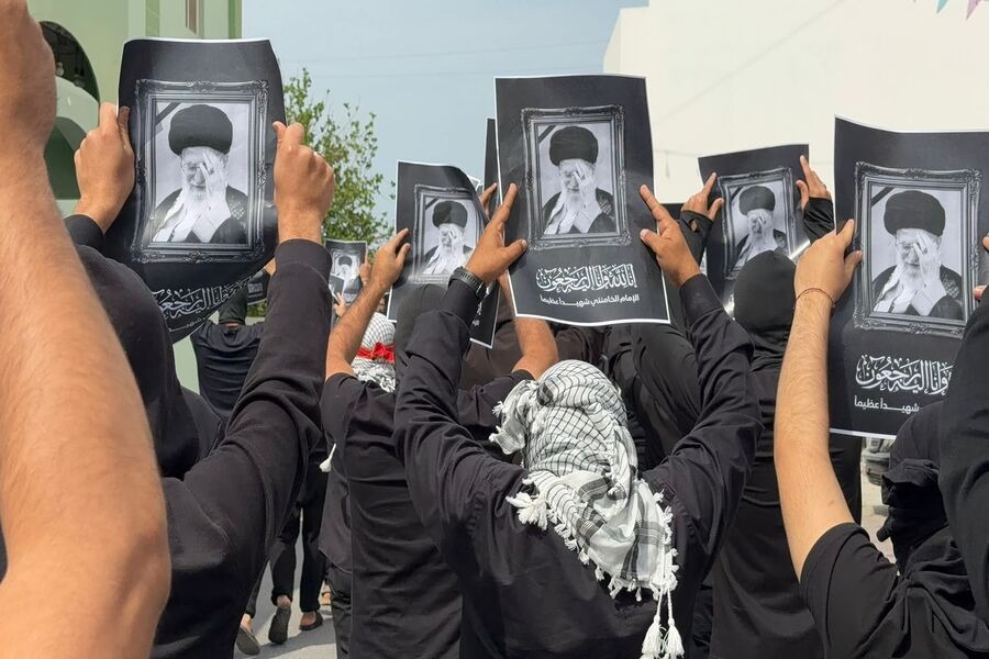 بالصور| مسيرات غاضبة في البحرين بعد اغتيال ولي أمر المسلمين الامام الخامنئي