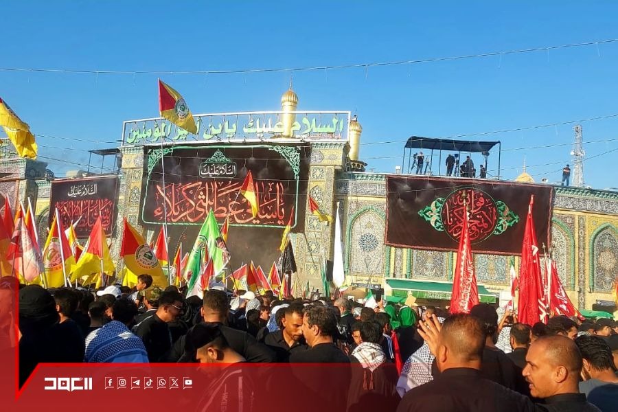 بالصور| حشود مليونية تملأ ما بين الحرمين لاستقبال نعش الإمام الشهيد الخامنئي (قده)
