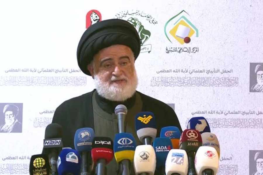  فيديو| كلمة السيد علي حجازي في الحفل التأبيني العلمائي للإمام الشهيد الخامنئي